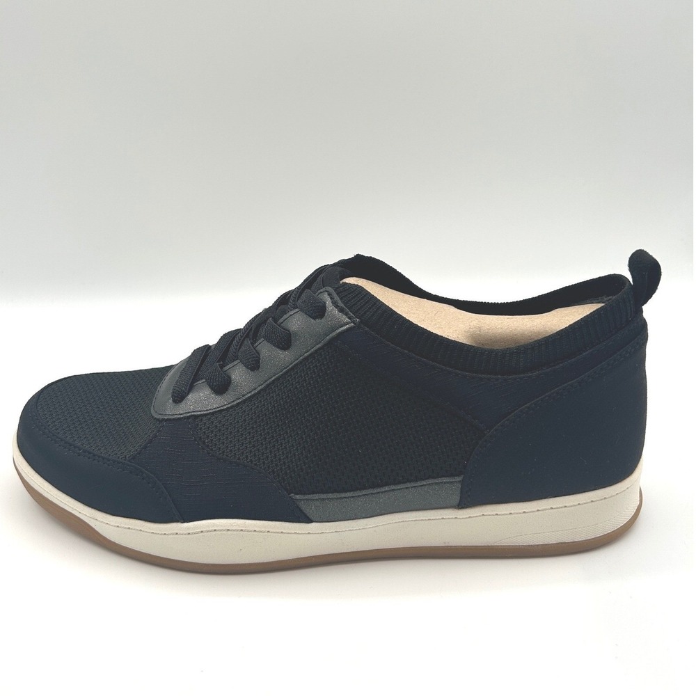 Bzees Dynamic Sneakers Women's 8 W,EU: 38.5 W,Black Fabric  Elastic Lace Comfort